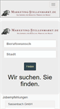 Mobile Screenshot of marketingstellenmarkt.de